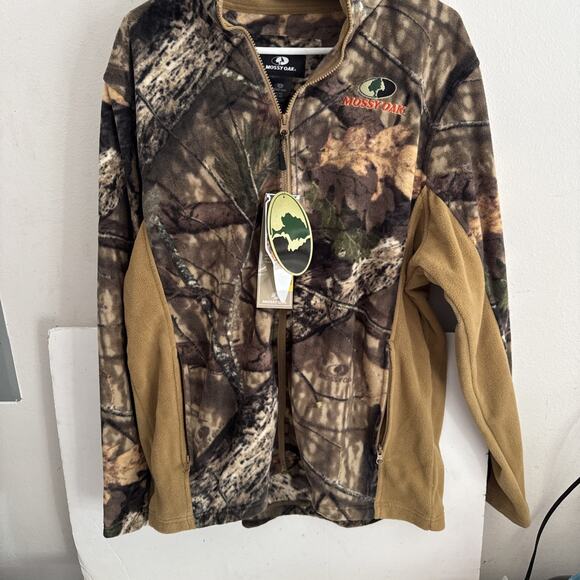 Mossy Oak Camo Fleece Full Zip Jacket Mens Size XL NWT - Picture 1 of 10